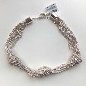 Silver Bulky Knot Necklace- new with tag